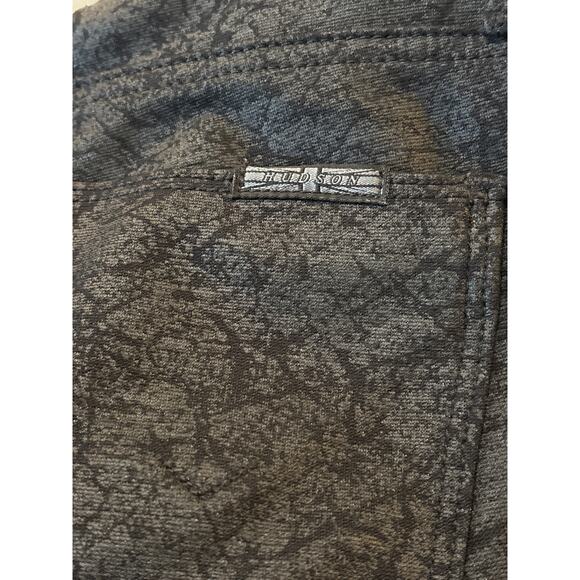 Hudson Nico Midrise Super Skinny Jeans Women’s 25 Echo Black Snake Print - Picture 5 of 10